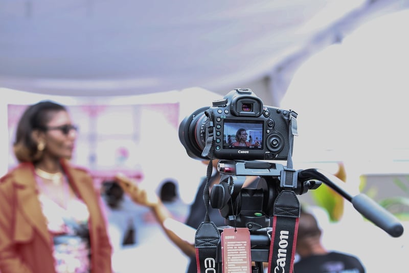 Videographer capturing a wedding